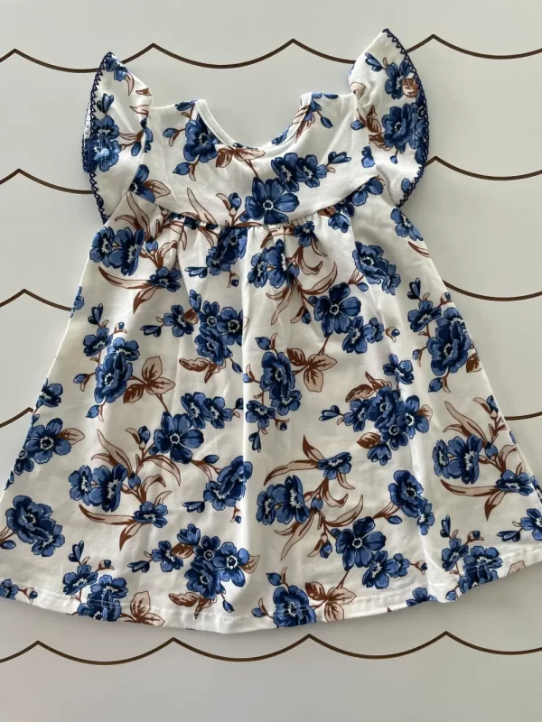 Vestido Infantil Milon Floral Azul - Conforto E Elegância