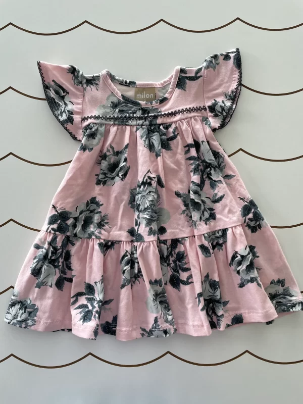 Vestido Infantil Milon Rosa Floral